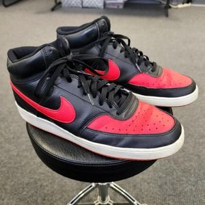 Nike Air Force 1 Mid - White/Red/Black - Adult Size 12 - Very Good Condition